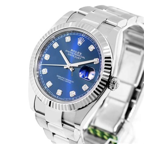 rolex datejust 41 blue chrono24|41mm rolex datejust for sale.